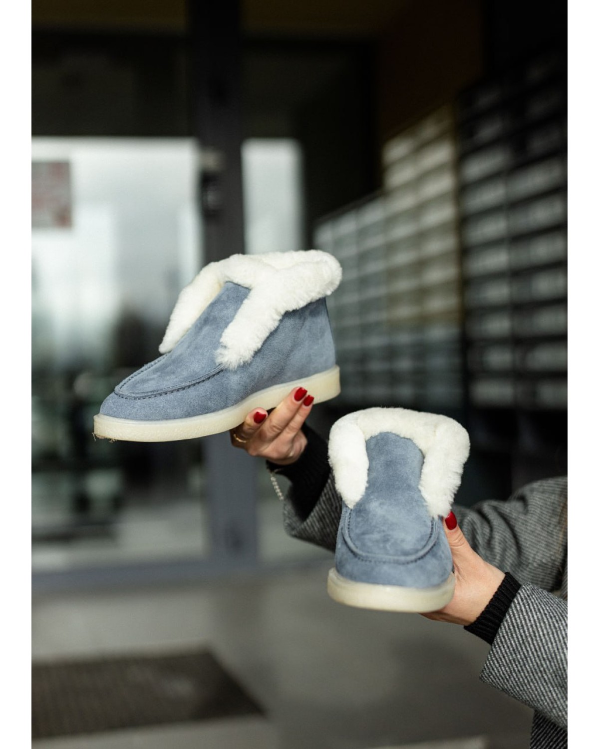 Боти жіночі сині AM10129